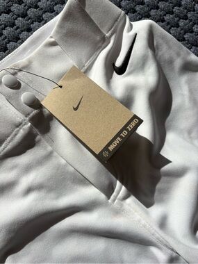 NWT Nike White Vapor Baseball pants with royal blue piping